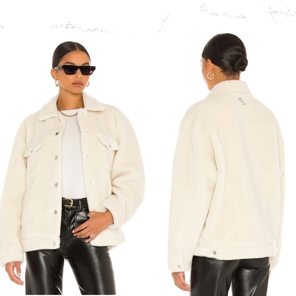 ANINE BING Rory oversized faux shearling jacket - Picture 1 of 4